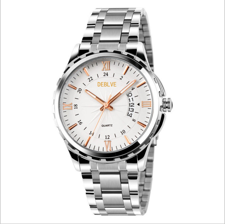 Wholesale Stainless Steel Watch Luminous Calendar Men High-grade Quartz Watch Non Mechanical New Waterproof Watch Wholesale