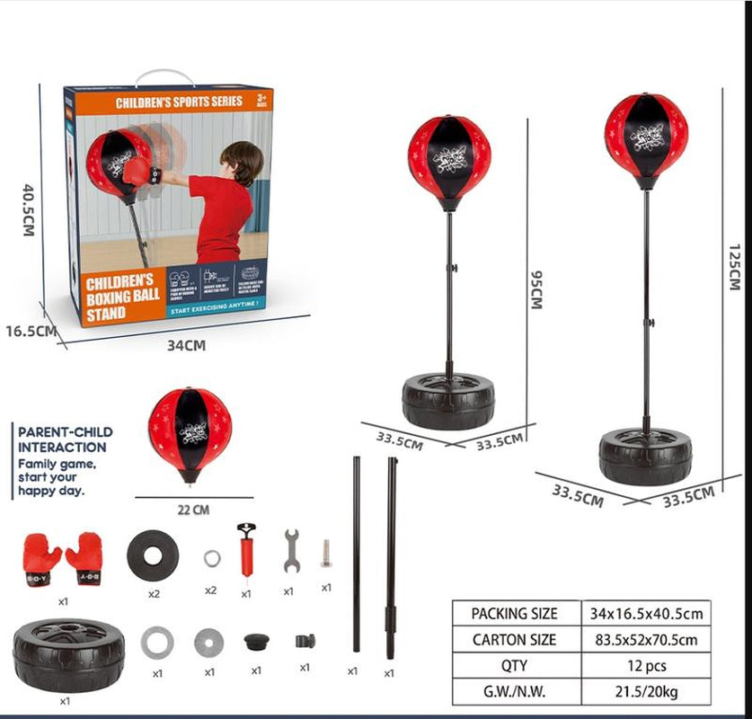 Punching Bag for Ages 3 4 5 6 7 8+ Years Old Kids, Boxing Bag Set Toy with Boxing Gloves, Height Adjustable Punching Bag, Sport Toy for Boys & Girls, Ideal Christmas Birthday Gift for Kids