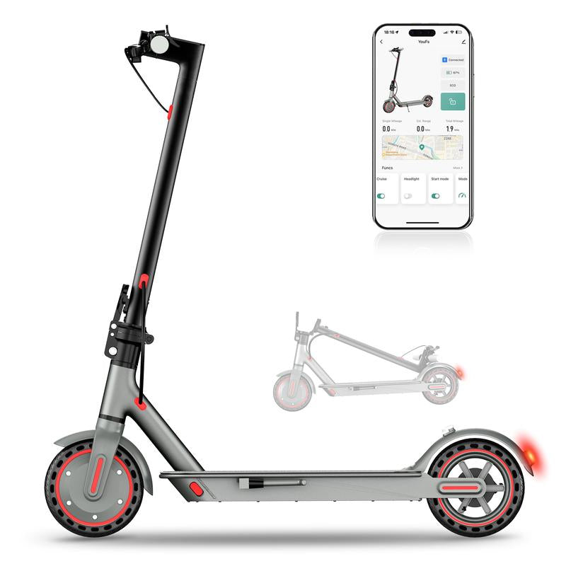 US 2025 Electric Scooter 350W Powerful Motor Dual Brake Kick Scooter for Adults, 21 Miles Long Range, 19 MPH Max Speed, 36V 7.8 AH Battery Portable Folding Commuting E-Scooter with App Control
