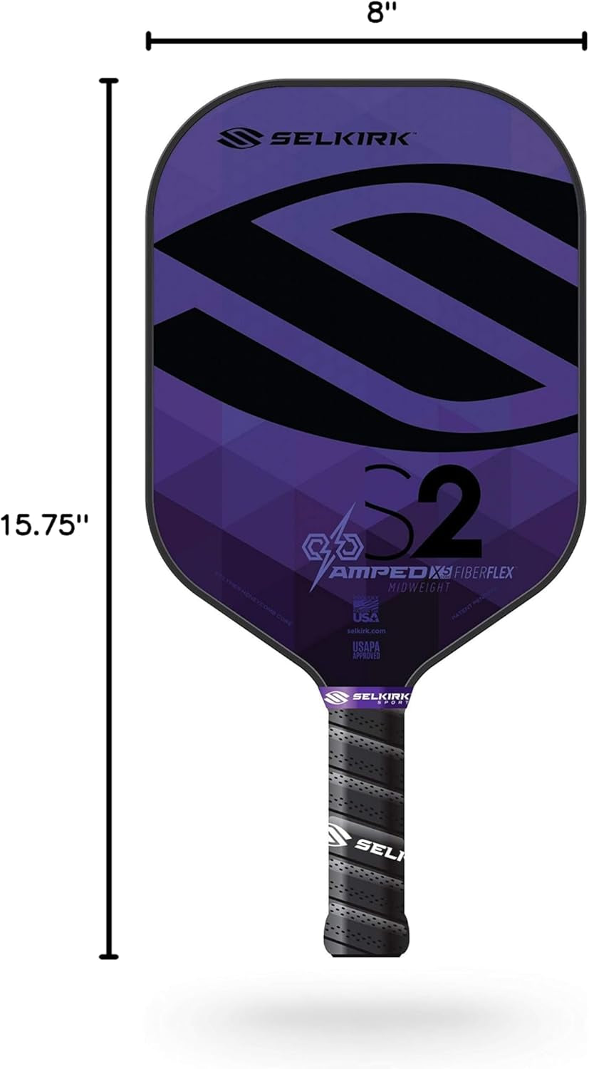 Selkirk Sport Amped Pickleball Paddle | Assembled in the USA | Amped Control or Amped Pro Fiberglass Pickleball Paddle | Unrivaled Precision & Control