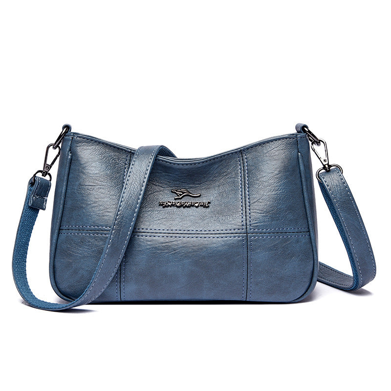 Popular Cross Stitching Sheepskin Small Square Bag Women