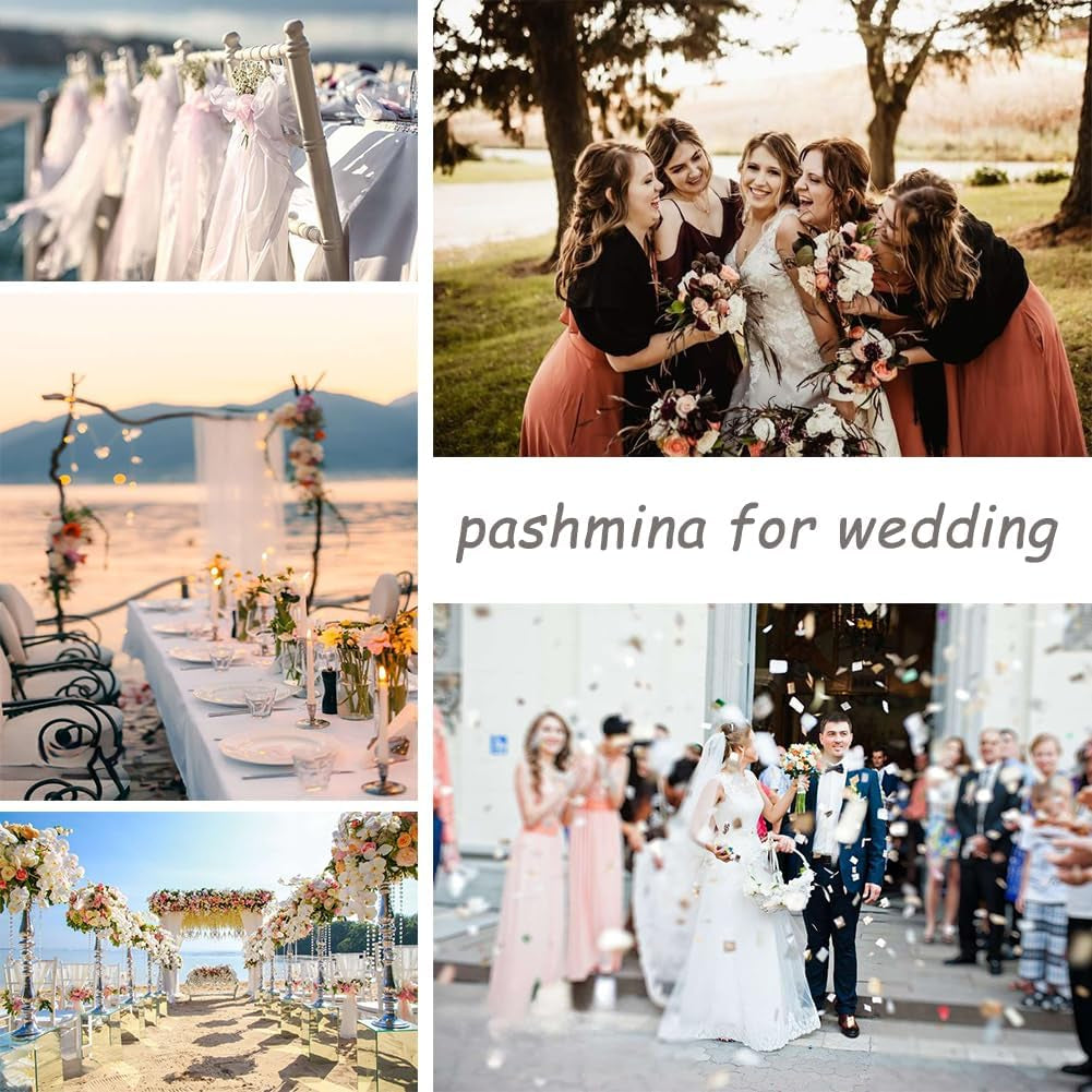 Twoyek Womens Scarf Pashmina Shawls and Wraps for Evening Dress Wedding Bridesmaid Gift