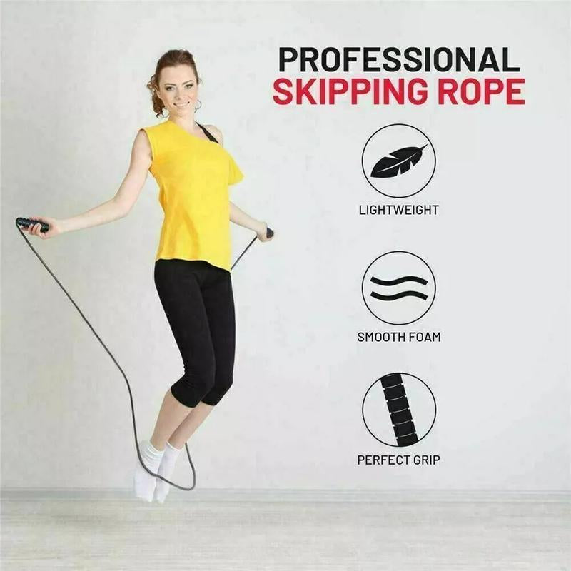 Adjustable Jump for Gym Aerobic Exercise, Boxing, Skipping, and Speed Fitness Jump Rope