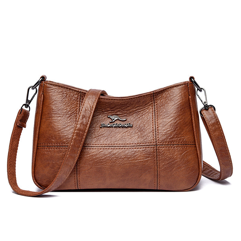 Popular Cross Stitching Sheepskin Small Square Bag Women