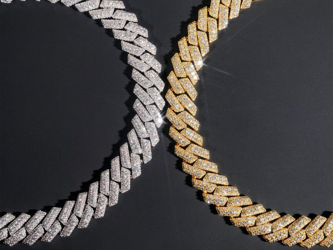 Miami Men Necklace Zircon Brass Hip Hop Jewelry Iced Out 5A Cz Cuban Link Chain