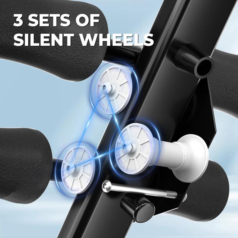 RELIFE REBUILD YOUR LIFE Adjustable Ab Machine, Foldable Ab Workout Equipment for Abs, Waist, Arms & Legs | Home Gym Beginner-Friendly Waist Trainer