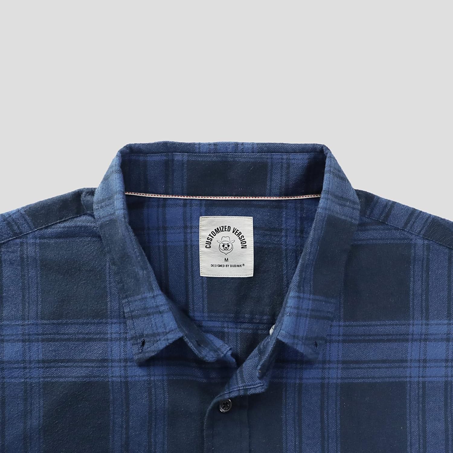 Dubinik® Flannel Shirt for Men Casual Button down Work Soft All Cotton Lightweight Flannel Mens Plaid Shirts Long Sleeve