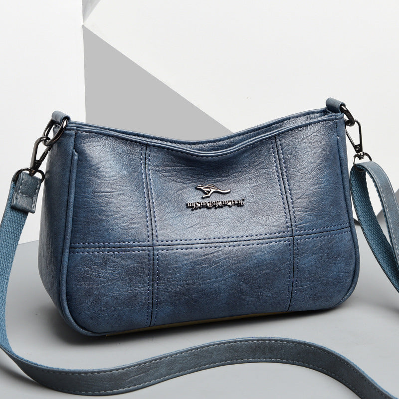 Popular Cross Stitching Sheepskin Small Square Bag Women