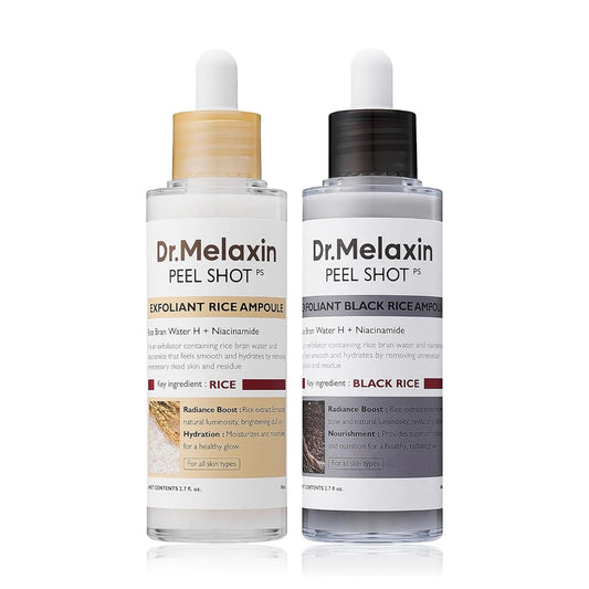 Peel Shot Glow Rice Ampoule Duo White Rice Ampoule+Black Rice Ampoule Soft Exfol