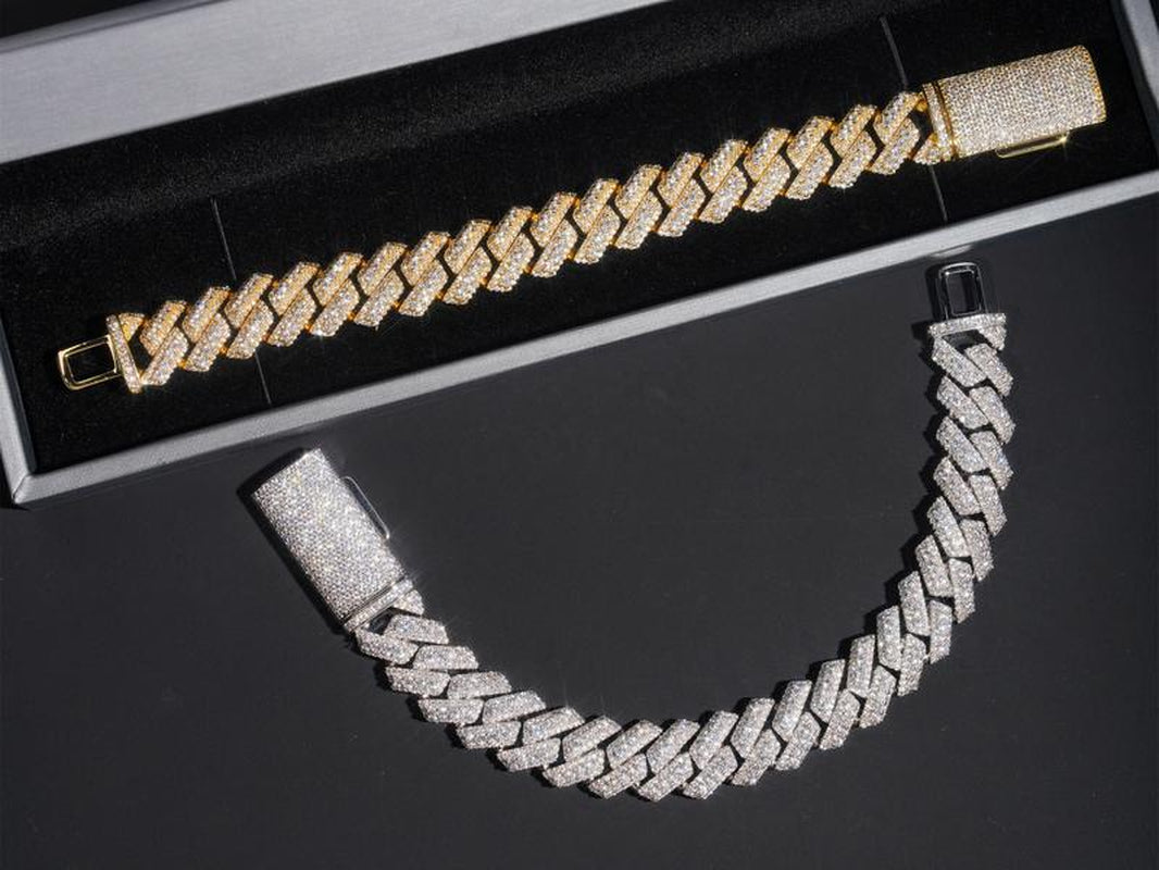 Miami Men Necklace Zircon Brass Hip Hop Jewelry Iced Out 5A Cz Cuban Link Chain