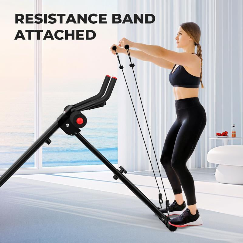 RELIFE REBUILD YOUR LIFE Adjustable Ab Machine, Foldable Ab Workout Equipment for Abs, Waist, Arms & Legs | Home Gym Beginner-Friendly Waist Trainer