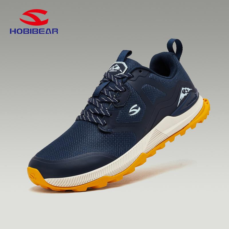 HOBIBEAR Men'S Trail Running Shoes | Wide Toe | Trekking | Non-Slip Hiking Sneakers