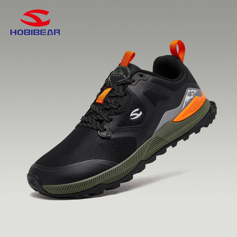 HOBIBEAR Men'S Trail Running Shoes | Wide Toe | Trekking | Non-Slip Hiking Sneakers