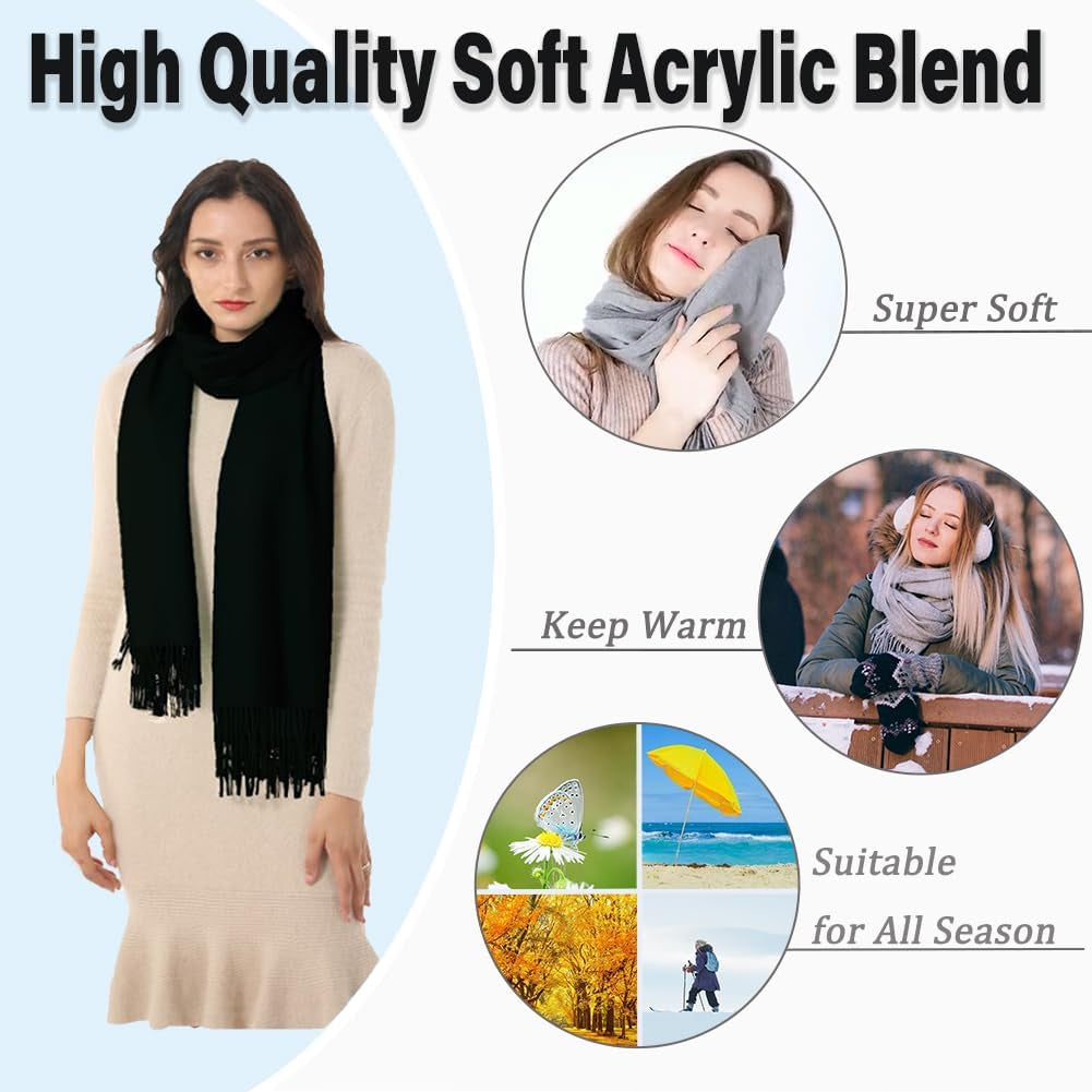 Twoyek Womens Scarf Pashmina Shawls and Wraps for Evening Dress Wedding Bridesmaid Gift