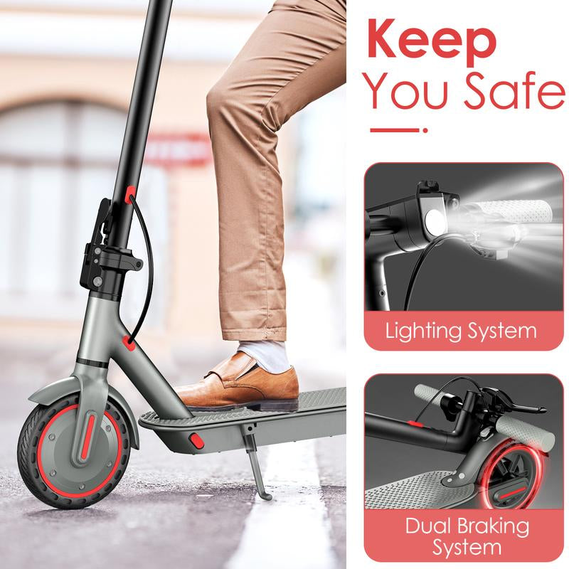 US 2025 Electric Scooter 350W Powerful Motor Dual Brake Kick Scooter for Adults, 21 Miles Long Range, 19 MPH Max Speed, 36V 7.8 AH Battery Portable Folding Commuting E-Scooter with App Control