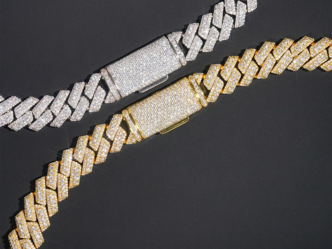 Miami Men Necklace Zircon Brass Hip Hop Jewelry Iced Out 5A Cz Cuban Link Chain