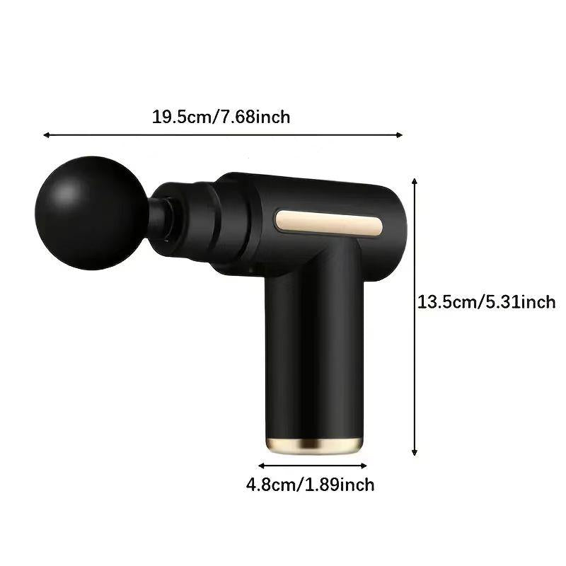 Home Portable USB Rechargeable 6-Speed Body Massage Gun-Black Neck Massager Back Massager