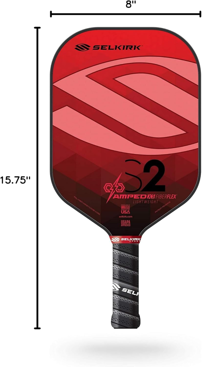 Selkirk Sport Amped Pickleball Paddle | Assembled in the USA | Amped Control or Amped Pro Fiberglass Pickleball Paddle | Unrivaled Precision & Control