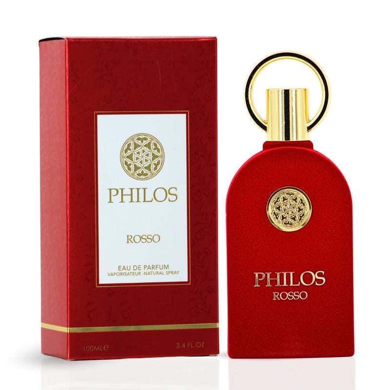 Philos Rosso Eau De Parfum Spray 100Ml (3.4 Oz) by Maison Alhambra | Luminous Sweetness, Timeless Allure