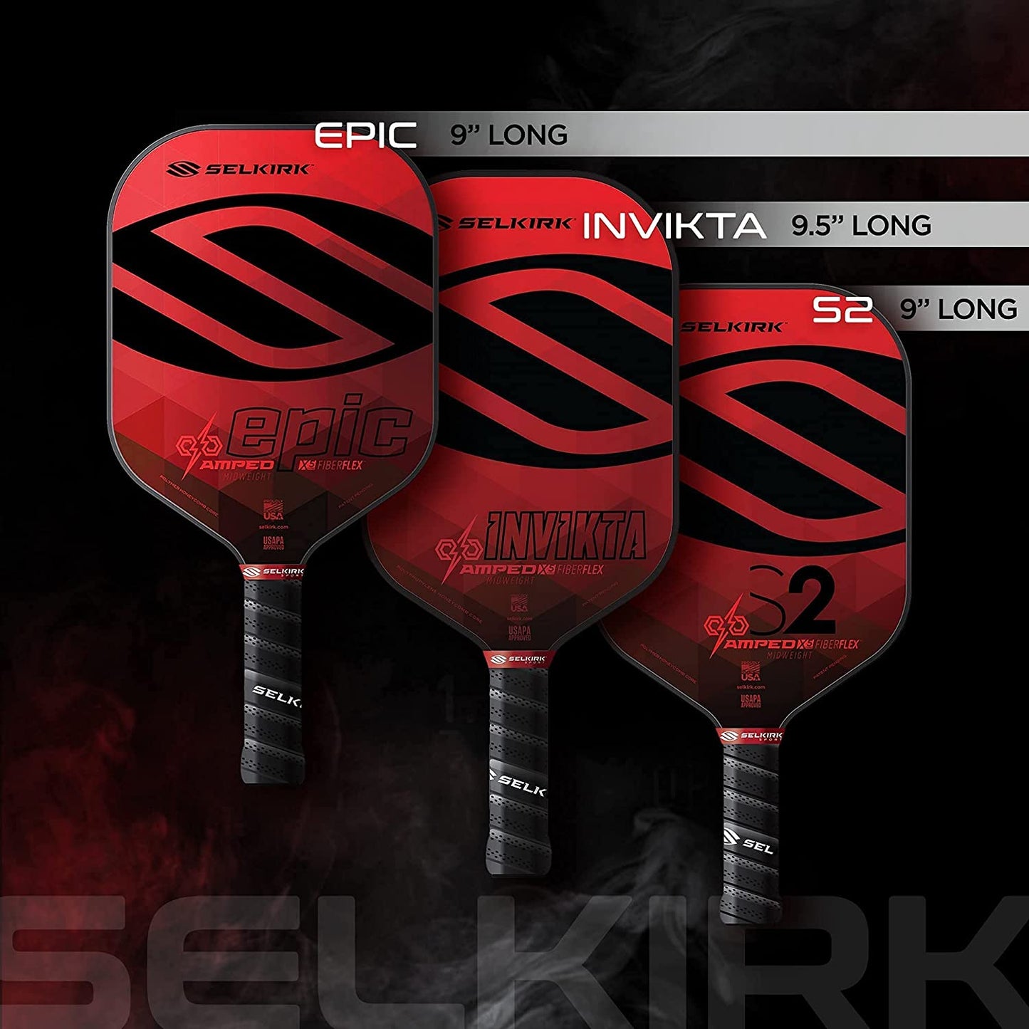 Selkirk Sport Amped Pickleball Paddle | Assembled in the USA | Amped Control or Amped Pro Fiberglass Pickleball Paddle | Unrivaled Precision & Control