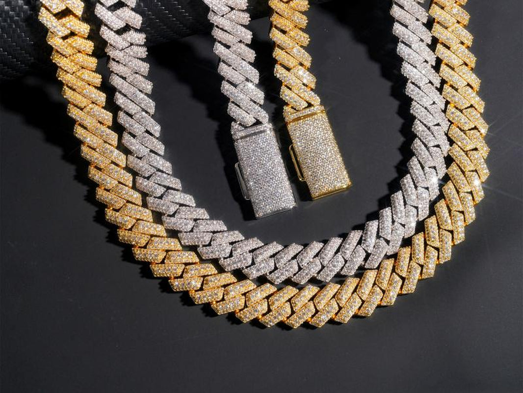 Miami Men Necklace Zircon Brass Hip Hop Jewelry Iced Out 5A Cz Cuban Link Chain